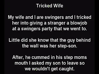 Stepmom Tricked! Unknowingly Sucks Stepsons Bushwa At Gloryhole